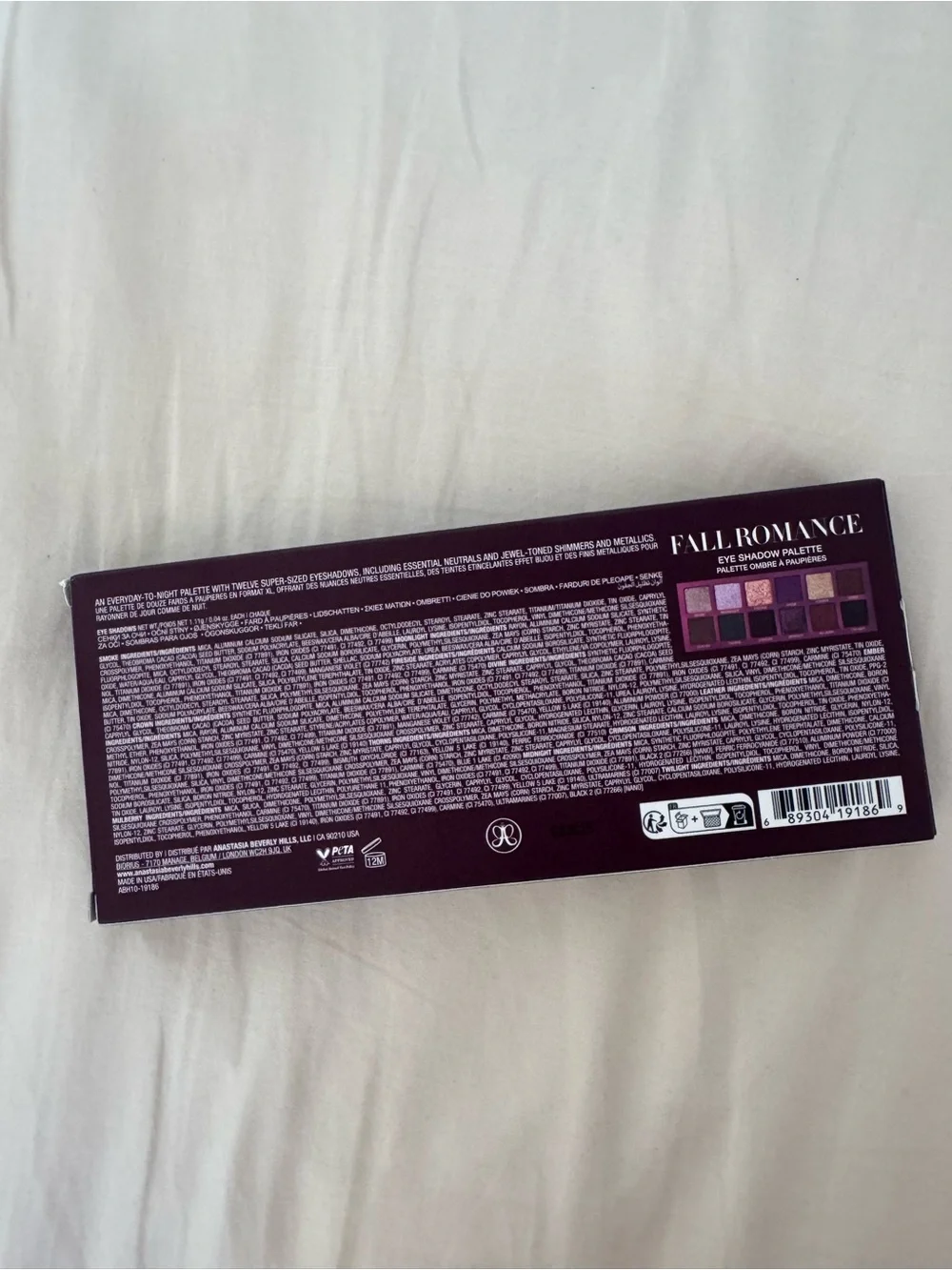 ANASTASIA BEVERLY HILLS Eyeshadow palette fall romance